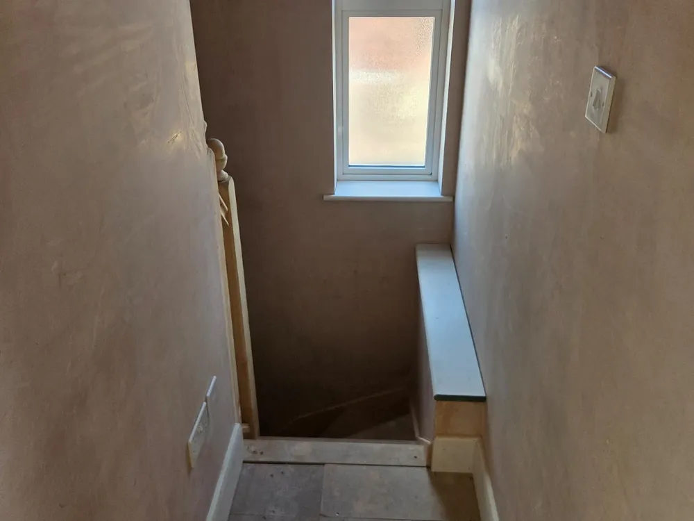 Landing at the top of the new stairs in a Beckenham loft conversion