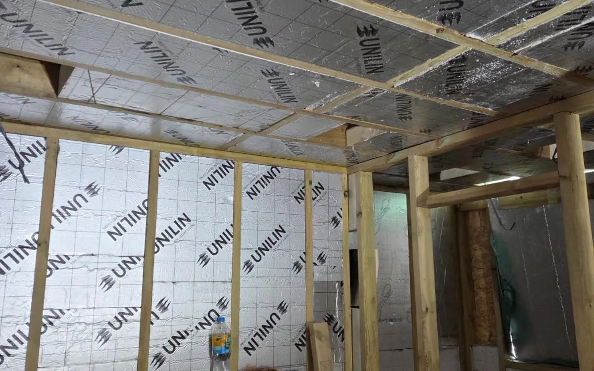 Insulated walls and ceiling during a Beckenham hip to gable loft conversion