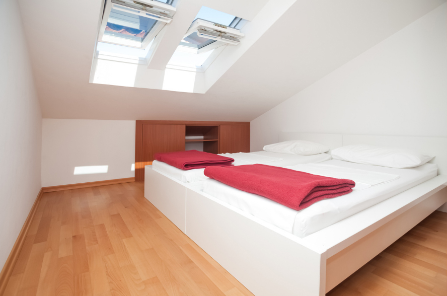 loft space converted into bedroom
